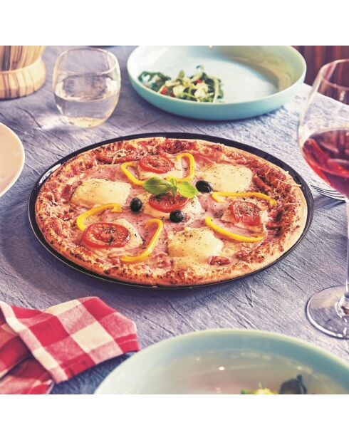 6 piatti per pizza Black Friend's Time - 32 cm