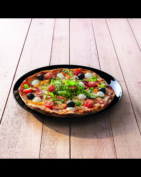 6 piatti per pizza Black Friend's Time - 32 cm