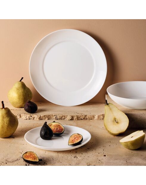 6 piatti da dessert Apy bianchi - 18 cm