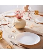 6 piatti da dessert Apy bianchi - 18 cm