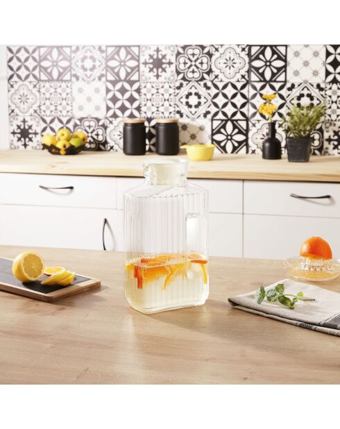 Set di 2 caraffe Quadro trasparenti - 2 L