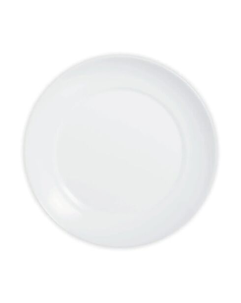 6 piatti piani Apy bianchi - 25 cm