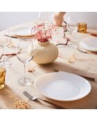 6 piatti piani Apy bianchi - 25 cm