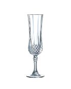 Ensemble de verres à pied, flûtes et verres à eau, Longchamp transparents - 24 pièces