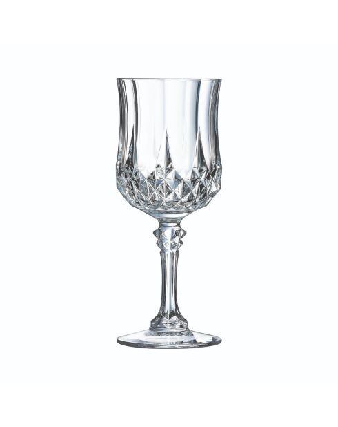 Ensemble de verres à pied, flûtes et verres à eau, Longchamp transparents - 24 pièces