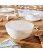 Insalatiera opale ammonite bianca - 23 cm