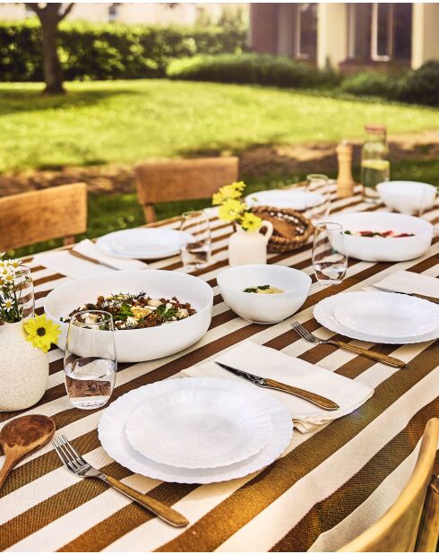 6 bicchieri Diwali bianchi - 18 cm