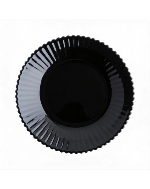 6 piatti da minestra Bloom neri - 20 cm