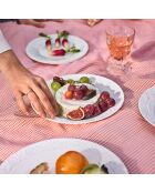 6 piatti piani bianchi Danbury - 25 cm