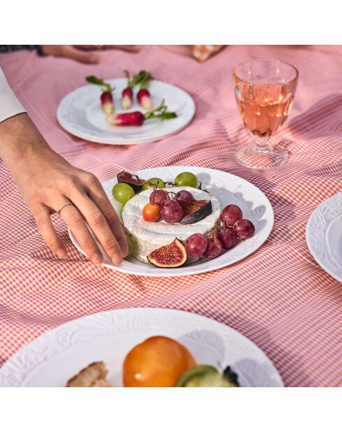 6 piatti piani bianchi Danbury - 25 cm