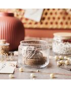 Tarro de almacenamiento Nova de vidrio transparente con tapa de bambú - 0,5 L