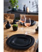 6 piatti Carine neri - 27 cm