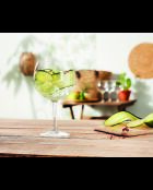 6 bicchieri trasparenti da Cocktail Bar con stelo - 70cl