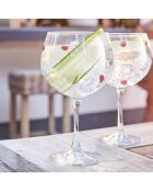 6 bicchieri trasparenti da Cocktail Bar con stelo - 70cl