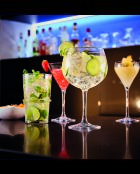6 bicchieri trasparenti da Cocktail Bar con stelo - 70cl