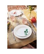 6 piatti da dessert in eucalipto bianco - 19 cm