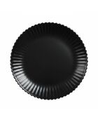 6 piatti da dessert neri Bloom - 19 cm