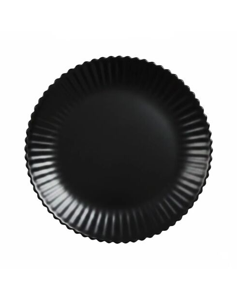 6 piatti da dessert neri Bloom - 19 cm