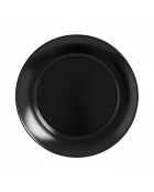 6 piatti piani Apy neri - 25 cm