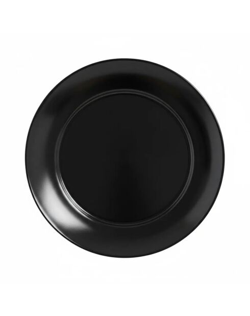 6 piatti piani Apy neri - 25 cm