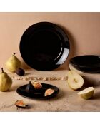6 piatti piani Apy neri - 25 cm