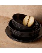 6 piatti piani Apy neri - 25 cm