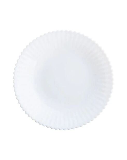 6 piatti da minestra Bloom bianchi - 20 cm