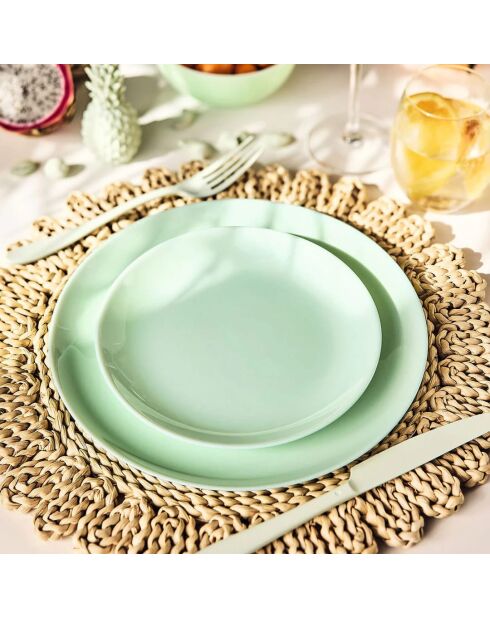 6 piatti da dessert Diwali Paradise verdi - 19 cm