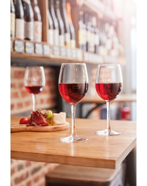 6 bicchieri da vino trasparenti - 35 cl