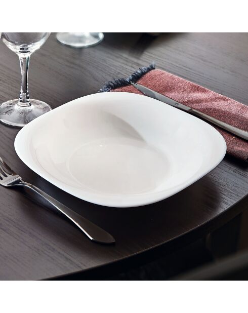 6 piatti da minestra Carine bianchi - 21 cm