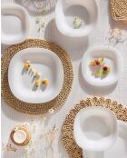 6 piatti da minestra Carine bianchi - 21 cm