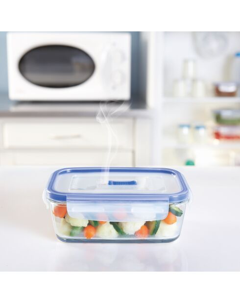 Caja de almacenamiento rectangular transparente Pure Box Active - 38 cl