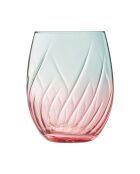 4 bicchieri da acqua trasparenti colorati Swirly Spring - 36cl