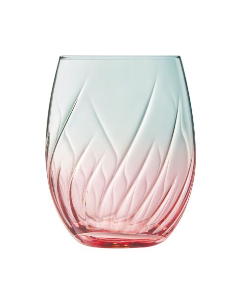 4 bicchieri da acqua trasparenti colorati Swirly Spring - 36cl