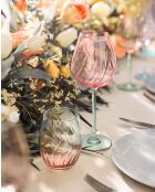 4 bicchieri da acqua trasparenti colorati Swirly Spring - 36cl