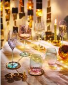 4 bicchieri da acqua trasparenti colorati Swirly Spring - 36cl