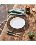 6 piatti piani Diwali bianchi - 25 cm