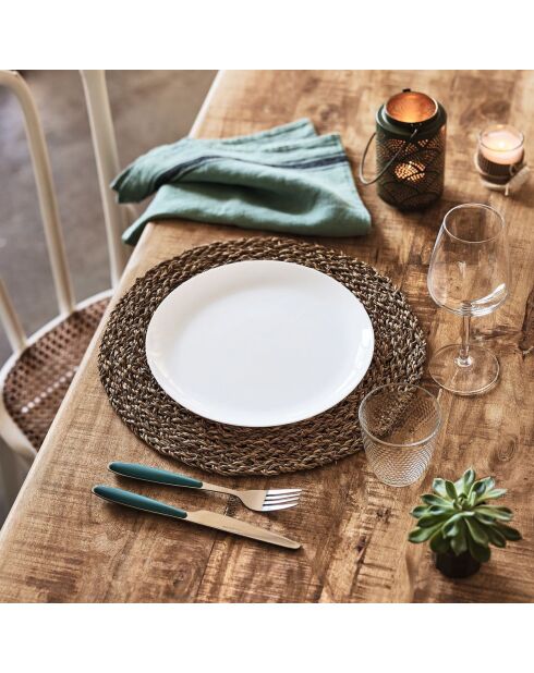 6 piatti piani Diwali bianchi - 25 cm