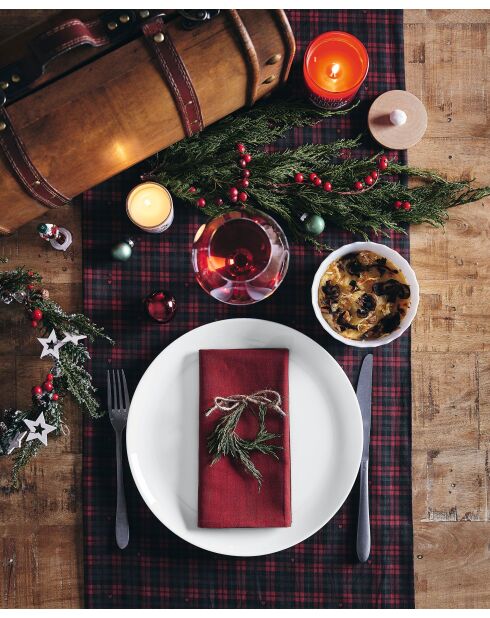 6 piatti piani Diwali bianchi - 25 cm