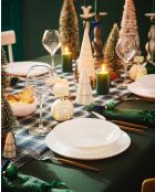 6 piatti piani Diwali bianchi - 25 cm