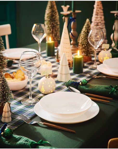 6 piatti piani Diwali bianchi - 25 cm