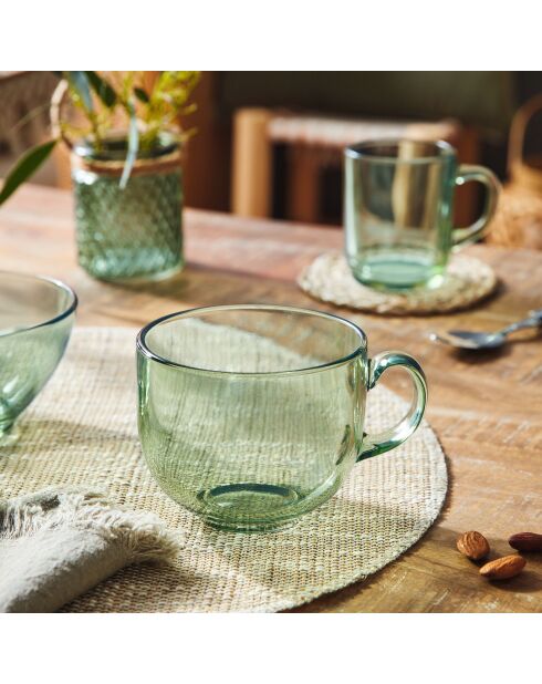 6 bicchieri Jumbo Alba Green - 50 cl