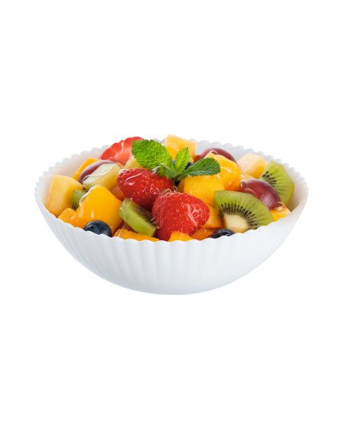 6 tazze Bloom bianche - 16 cm