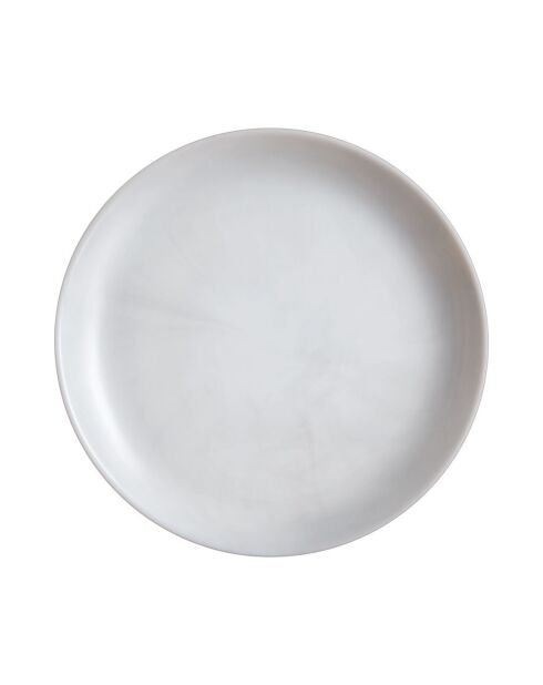 6 piatti da dessert Diwali con effetto marmorizzato casuale grigio - 19 cm