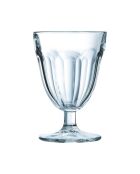 6 bicchieri trasparenti con stelo romano - 14 cl