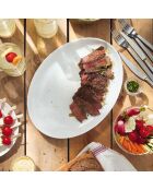 Piatto Diwali bianco - 33x25 cm