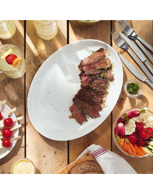 Piatto Diwali bianco - 33x25 cm