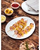 Piatto Diwali bianco - 33x25 cm