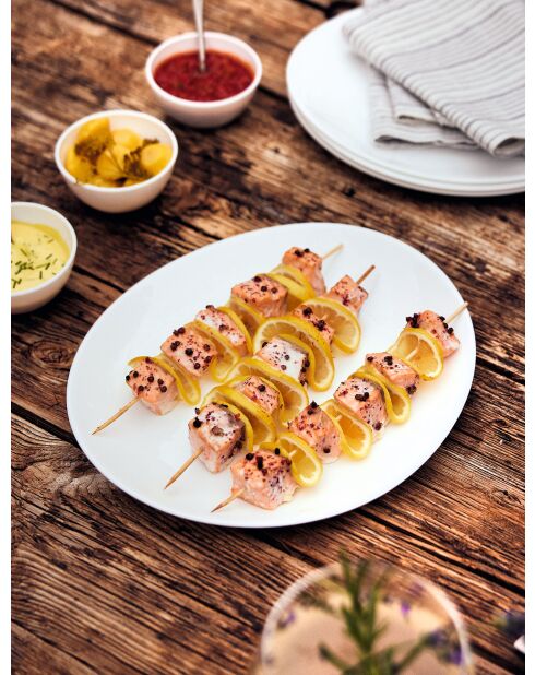 Piatto Diwali bianco - 33x25 cm