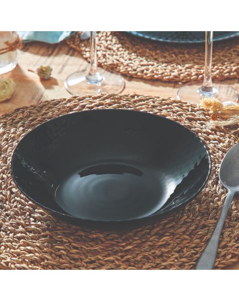 6 piatti da minestra Pampille neri — 20 cm